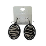 Rhinestone Zebra Earrings