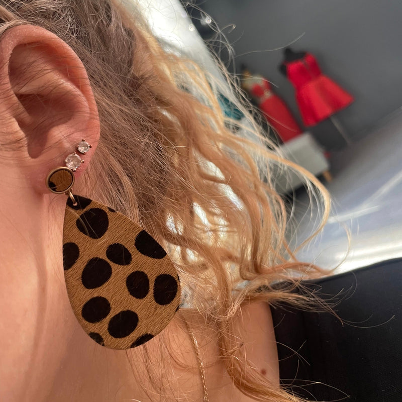 Cheetah Dot Earrings