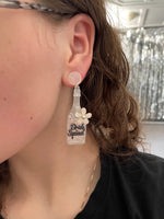 Silver Glitter “Bride Squad” Earrings