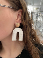 White/Gold Earrings