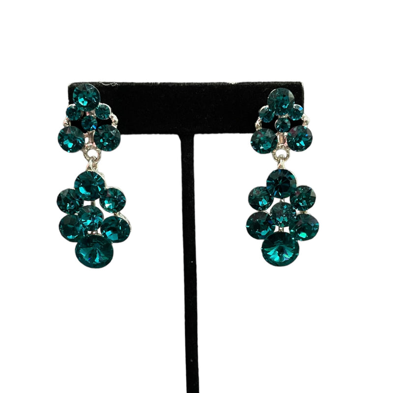 Teal Jim Ball Earrings