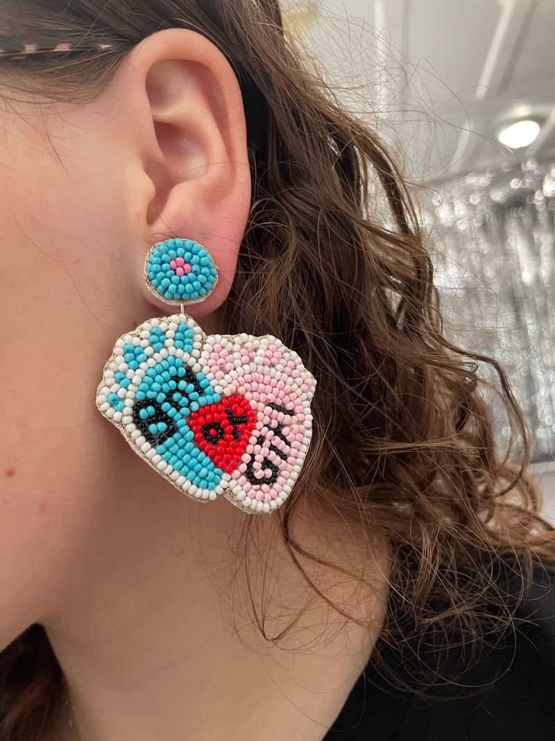 Beaded “Boy or Girl” Earrings