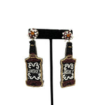 Beaded Whiskey Bottle Earrings