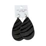 Grey & Black Zebra Earrings