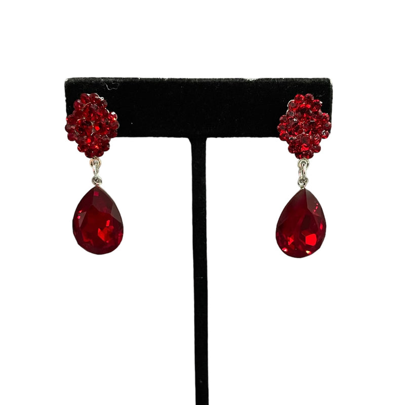 Red Jim Ball Earrings