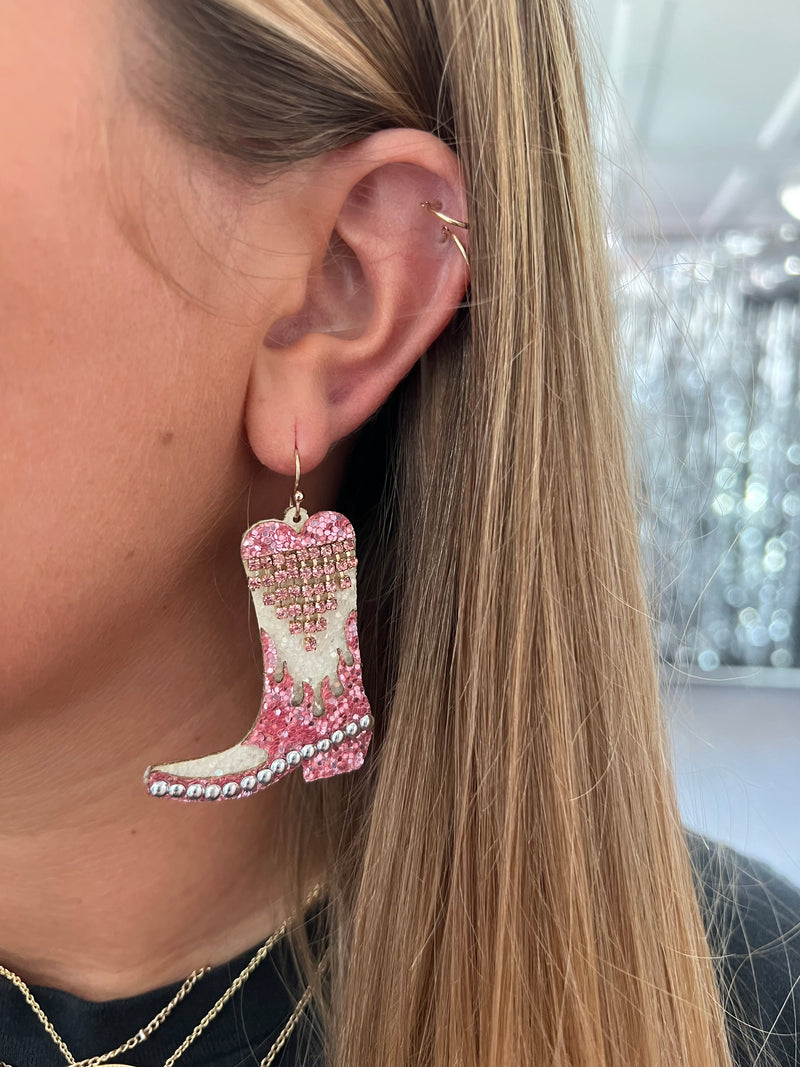 Glitter Cowgirl Earrings
