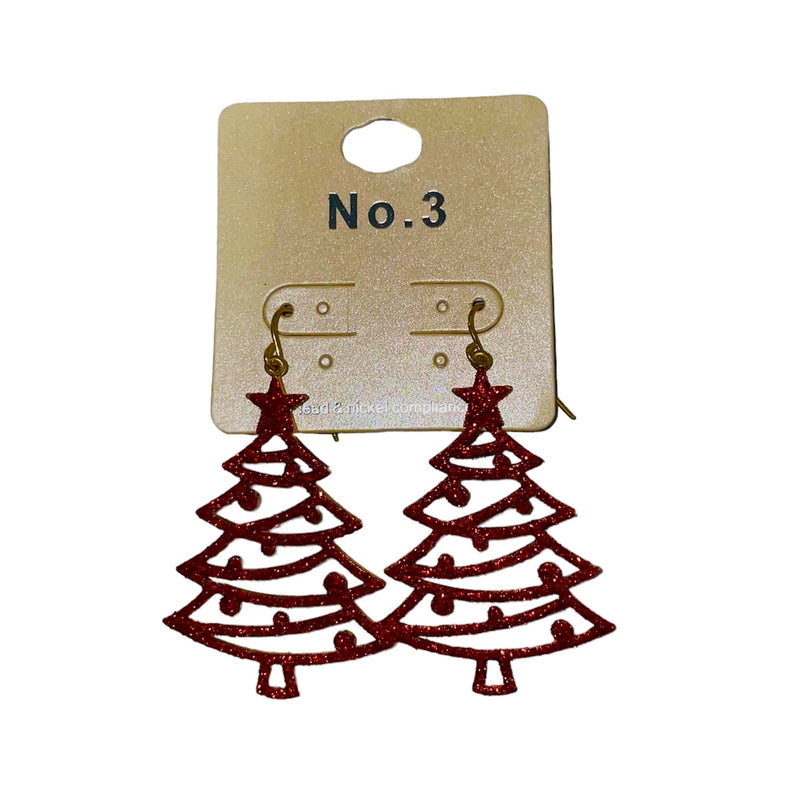 Sparkly Christmas Tree Earrings
