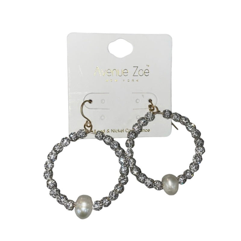 Sparkly Pearl Earrings