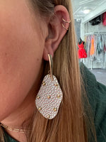Gold/Silver Leather Earrings