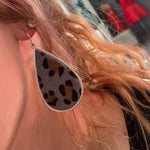 Gray Cheetah Earrings