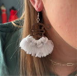 Fringe Santa Earrings