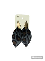 Gold Metal Cheetah Earrings
