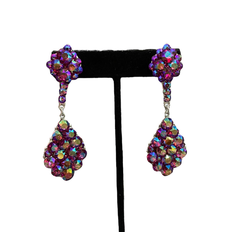 Fuchsia Iridescent Jim Ball Earrings