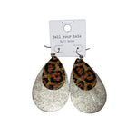 Gold Metallic Cheetah Earrings