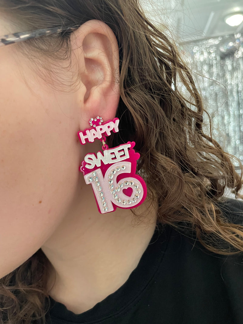 “Happy Sweet 16” Earrings
