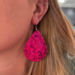 Pink Glitter Earrings