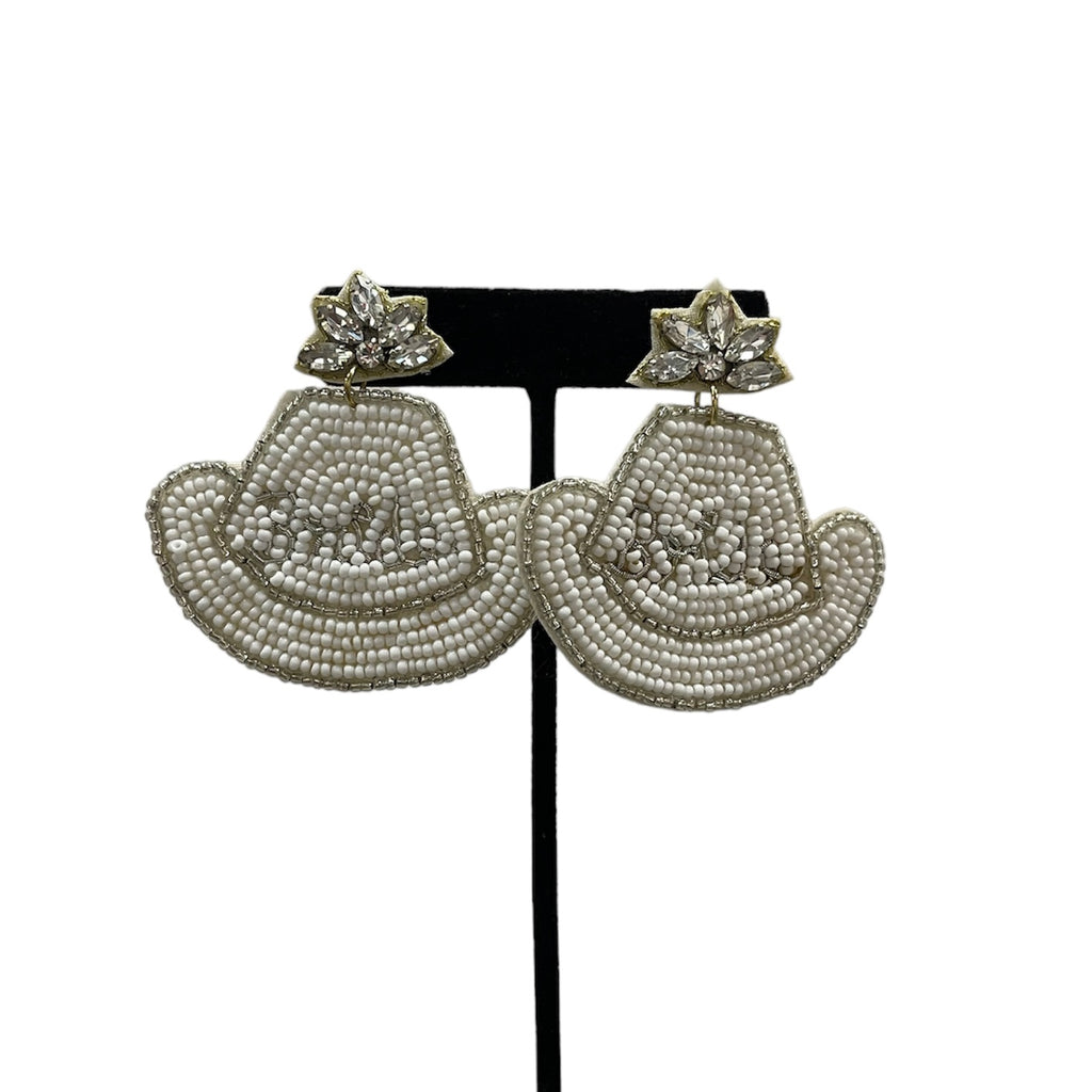 Beaded “Bride” Cowgirl Hat