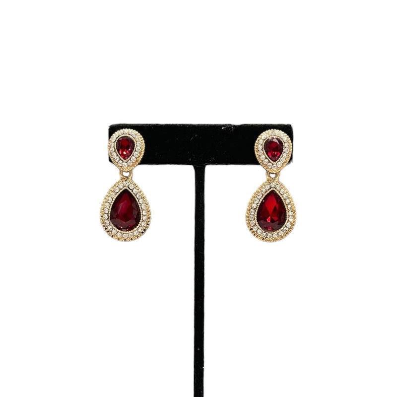 Red/Gold Formal Earrings