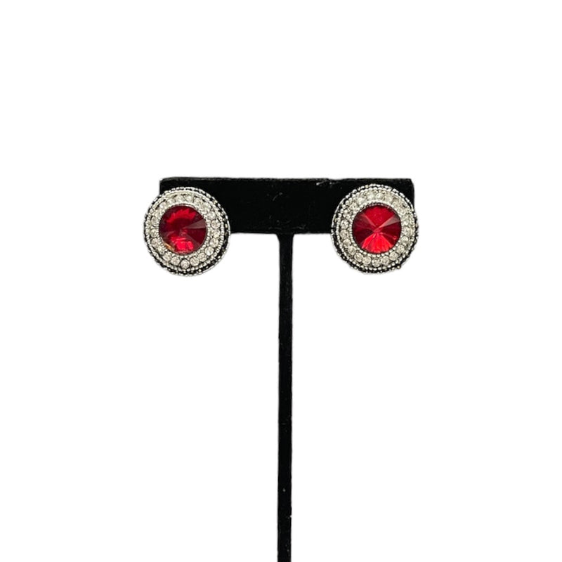 Red/Silver Formal Earrings