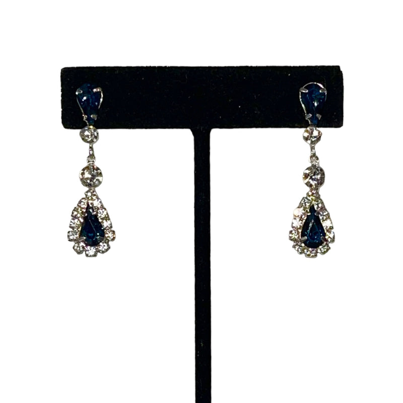 Silver/Navy Earrings