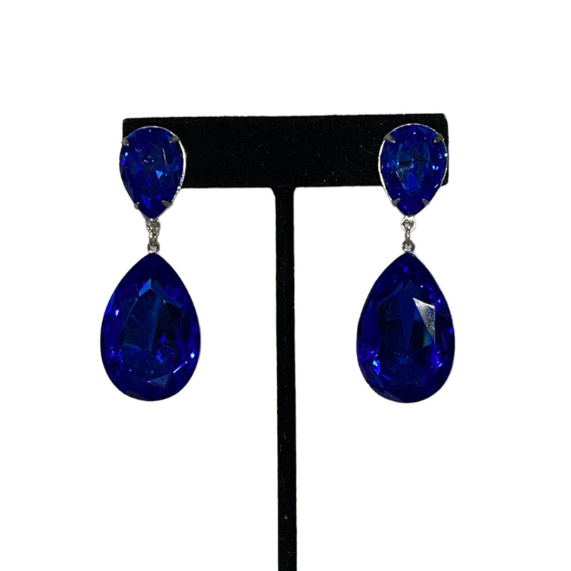 Blue Jim Ball Earrings