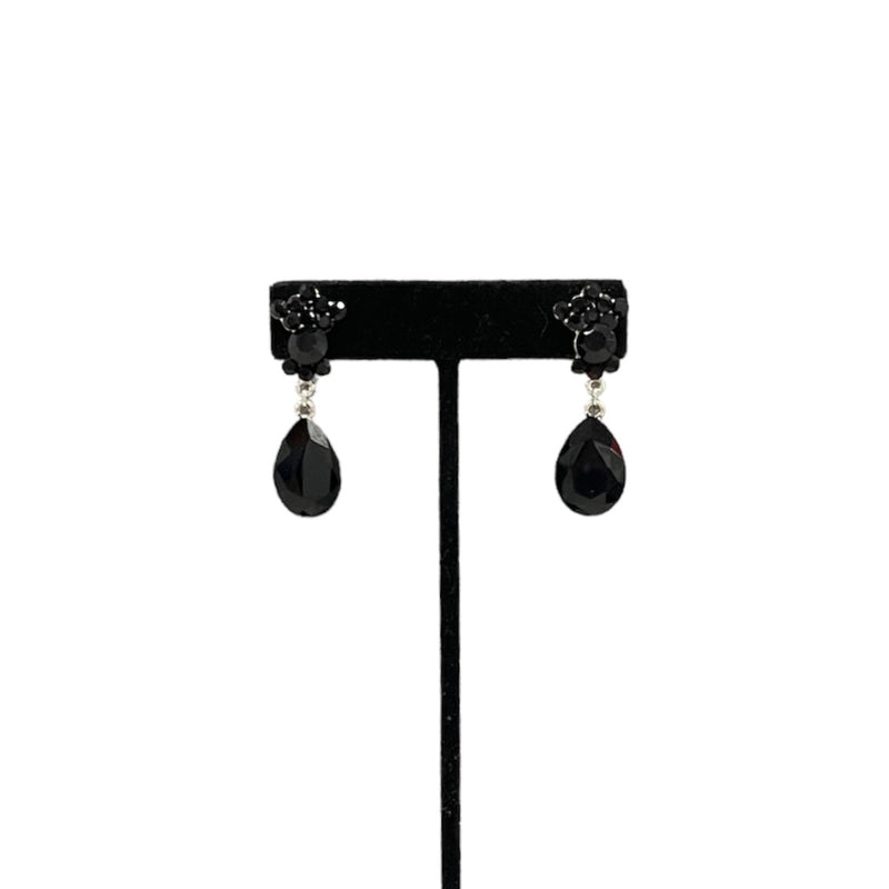 Jet Black Jim Ball Earrings