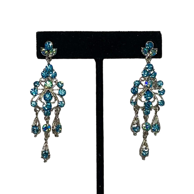 Silver/Light Blue Earrings