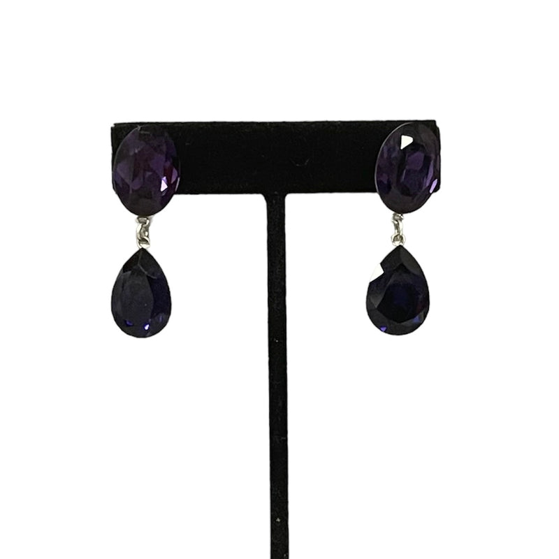 Dark Purple Jim Ball Earrings