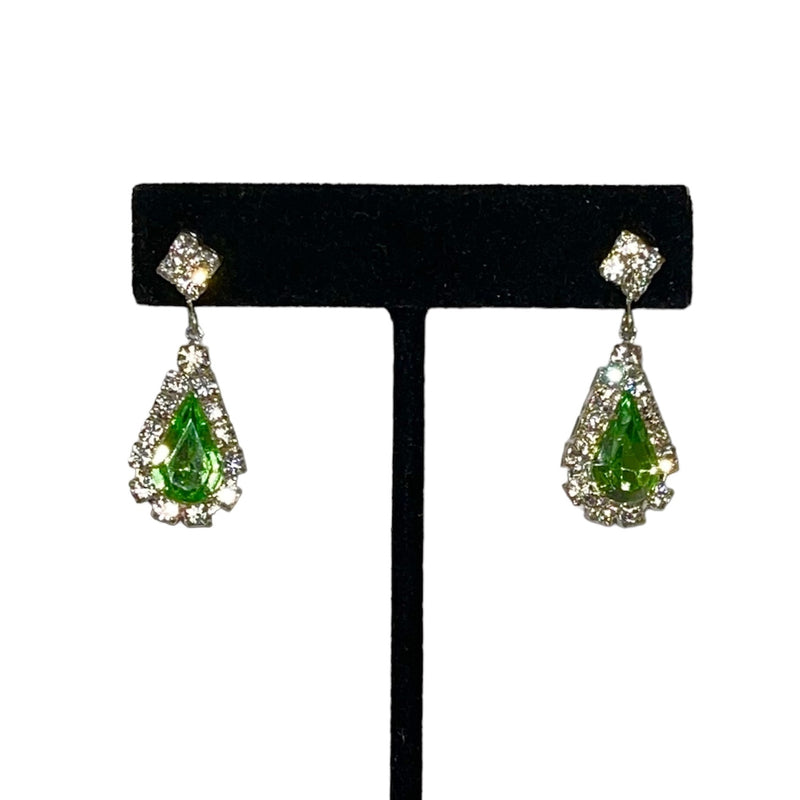 Silver/Light Green Earrings