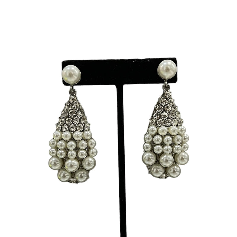 Large Dangle Pearl Earrings