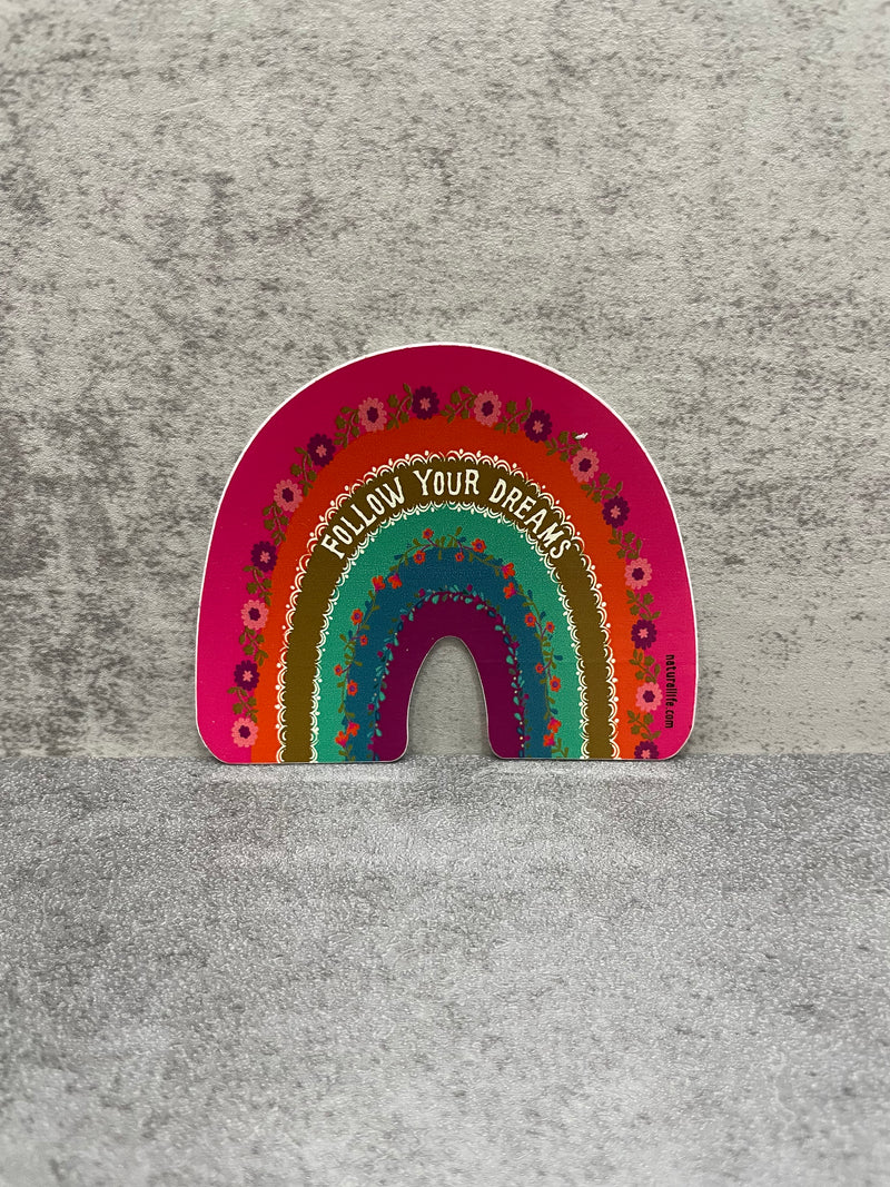 Natural Life “Follow Your Dreams” Rainbow Sticker