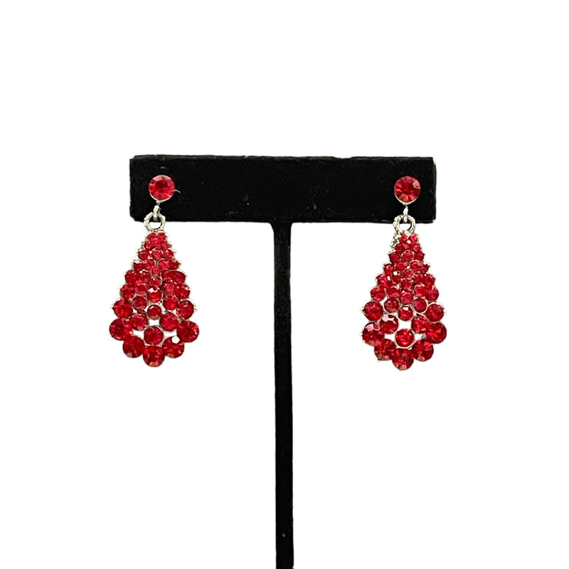 Red Jim Ball Earrings