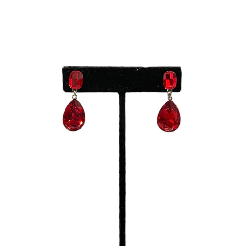 Red Jim Ball Earrings