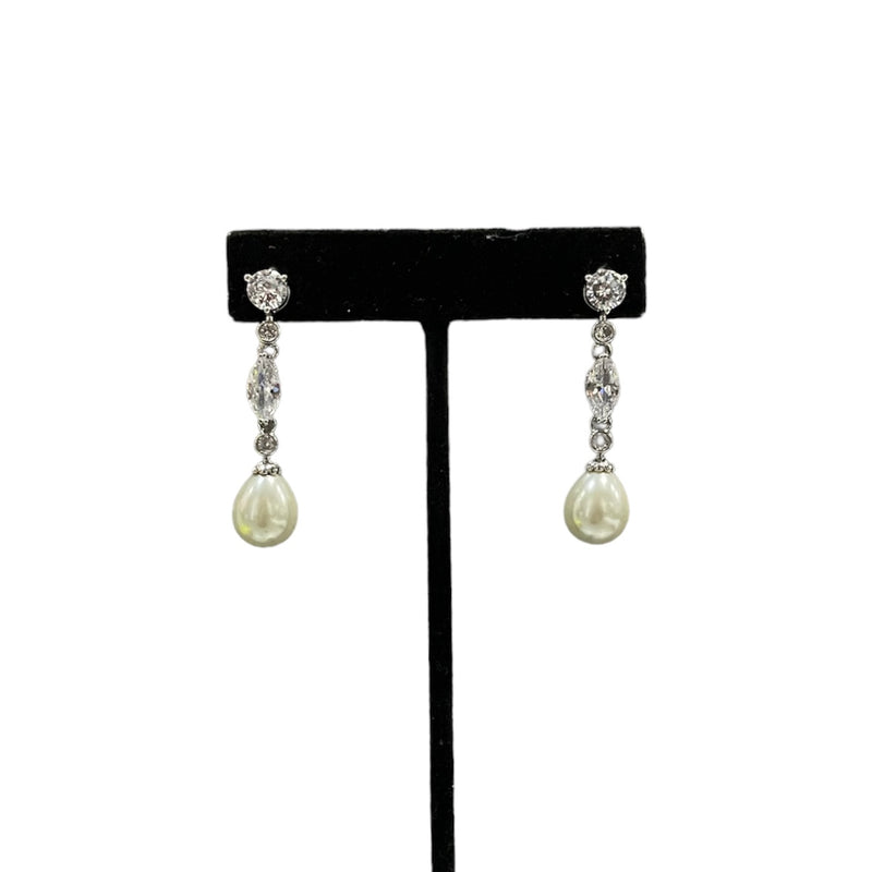 Silver Pearl Jim Ball Earrings